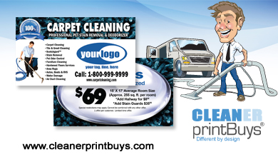 Carpet Cleaning Business Cards #C0007 Matte