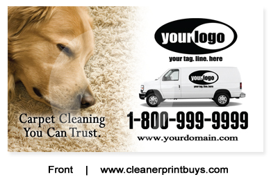 Carpet Cleaning Business Cards #C1024 Matte Front