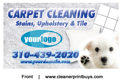 Carpet Cleaning Business Cards #C0005 UV Gloss Front