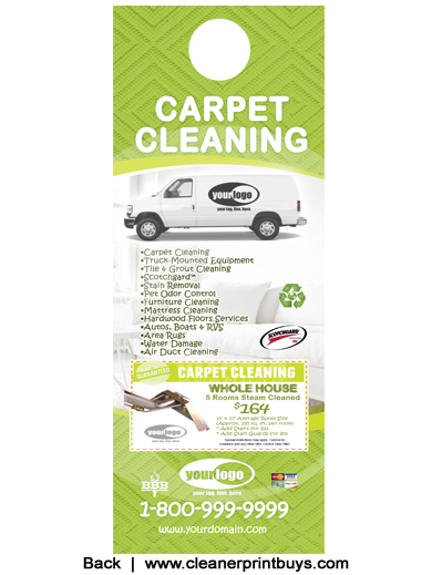 Carpet Cleaning Door Hangers (4.25 x 11) #C1005 AQ Gloss Front