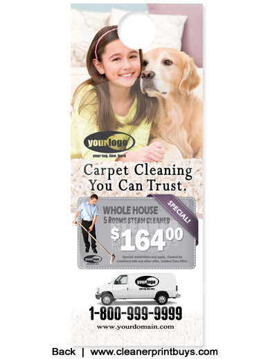 Carpet Cleaning Door Hangers (4.25 x 11) #C1020 UV Gloss Front