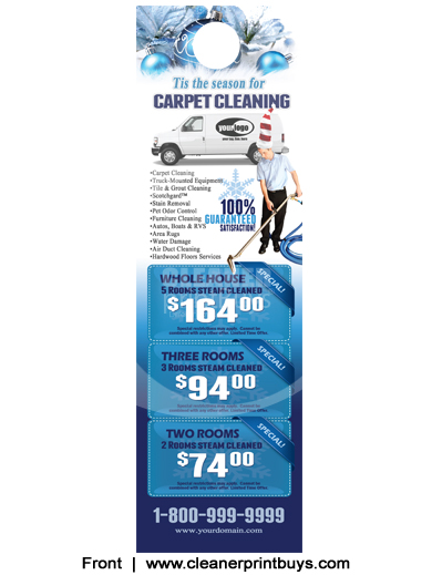 Carpet Cleaning Door Hanger (4.25 x 14) #C2001 UV Gloss Front