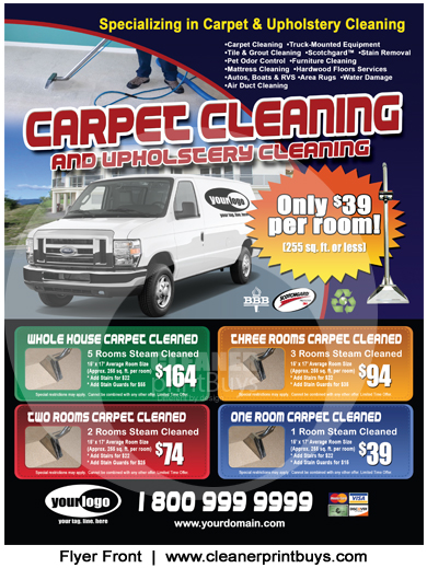 Carpet Cleaning Flyer (8.5 x 11) #C1010