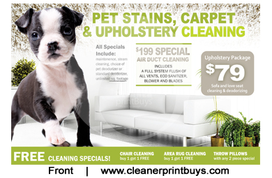 Carpet Cleaning Postcard (4 x 6) #C0003 UV Gloss Front