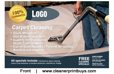 Carpet Cleaning Postcard (4 x 6) #C0004 UV Gloss Front
