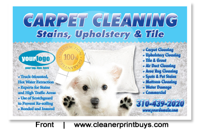 Carpet Cleaning Postcard (4 x 6) #C0005 UV Gloss Front