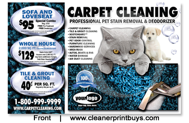 Carpet Cleaning Postcard (8.5 x 5.5) #C0007 UV Gloss Front