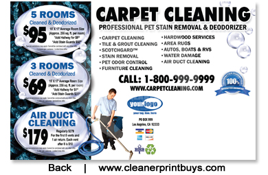 Carpet Cleaning Postcard (8.5 x 5.5) #C0007 UV Gloss Back