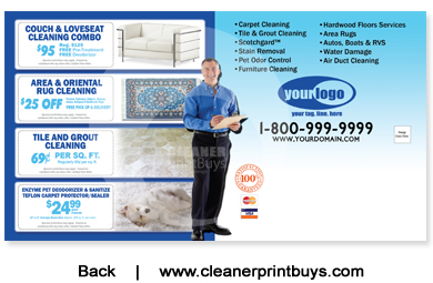 Carpet Cleaning Postcard (6 x 11) #C0008 UV Gloss Back