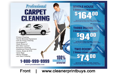 Carpet Cleaning Postcard (4 x 6) #C1001 UV Gloss Front