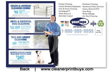 Carpet Cleaning Postcard (4 x 6) #C1001 UV Gloss Back