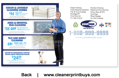 Carpet Cleaning Postcard (6 x 11) #C1001 UV Gloss Back