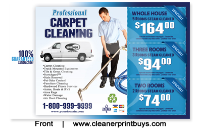 Carpet Cleaning Postcard (8.5 x 5.5) #C1001 UV Gloss Front