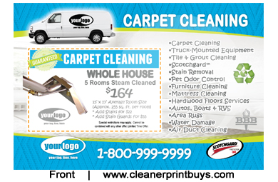 Carpet Cleaning Postcard (4 x 6) #C1006 UV Gloss Front
