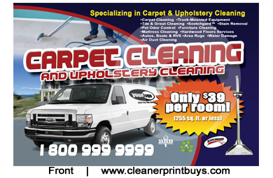 Carpet Cleaning Postcard (4 x 6) #C1010 UV Gloss Front