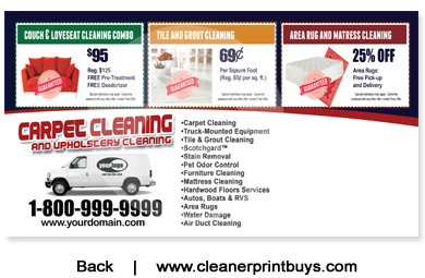 Carpet Cleaning Postcard (6 x 11) #C1010 UV Gloss Back