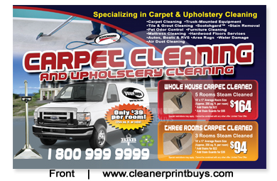 Carpet Cleaning Postcard (8.5 x 5.5) #C1010 UV Gloss Front