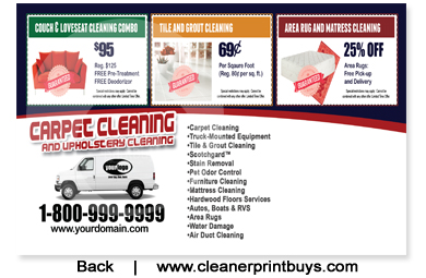 Carpet Cleaning Postcard (8.5 x 5.5) #C1010 UV Gloss Back