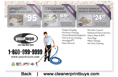 Carpet Cleaning Postcard (8.5 x 5.5) #C1020 UV Gloss Back