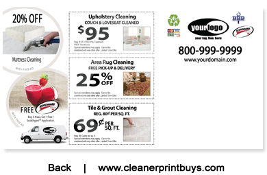 Carpet Cleaning Postcard (6 x 11) #C1076 UV Gloss Back