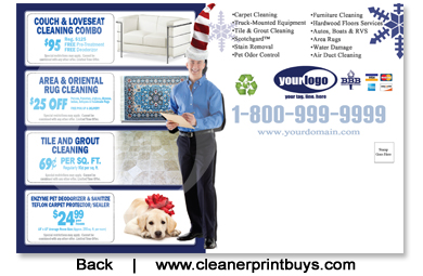 Carpet Cleaning Postcard (8.5 x 5.5) #C2001 UV Gloss Back